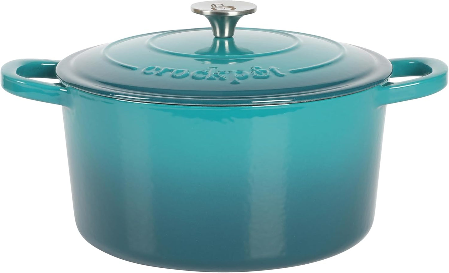 3 Quart Enameled Cast Iron Dutch Oven – Aqua - Curated Catalog Q0