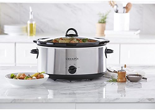 7 Quart Oval Manual Slow Cooker – Stainless Steel - Curated Catalog A8