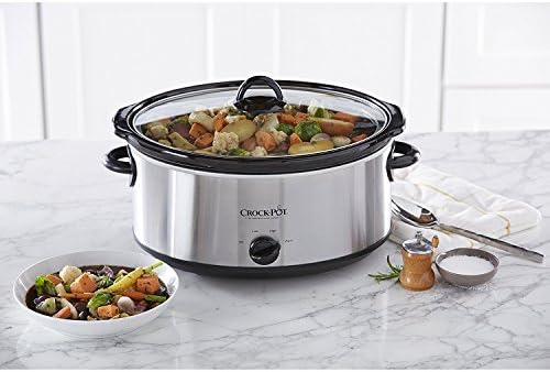 7 Quart Oval Manual Slow Cooker – Stainless Steel - Curated Catalog A8