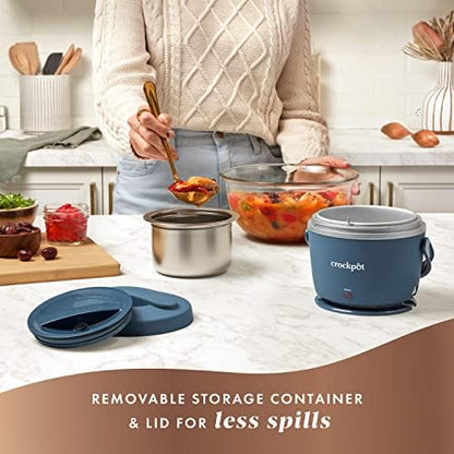 Electric Lunch Box Food Warmer 20oz – Faded Blue - Curated Catalog G0