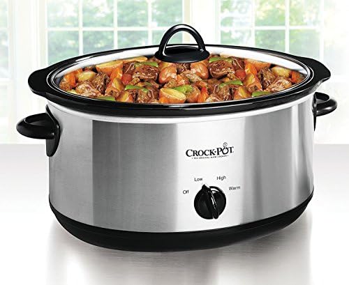 7 Quart Oval Manual Slow Cooker – Stainless Steel - Curated Catalog A8