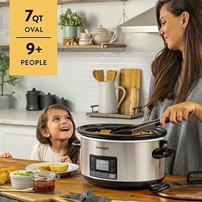 7 Quart Portable Programmable Slow Cooker with Timer - Curated Catalog Z2
