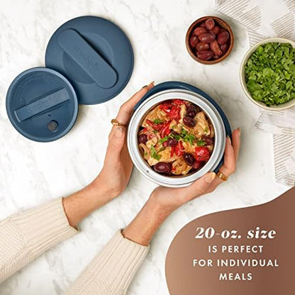 Electric Lunch Box Food Warmer 20oz – Faded Blue - Curated Catalog B1