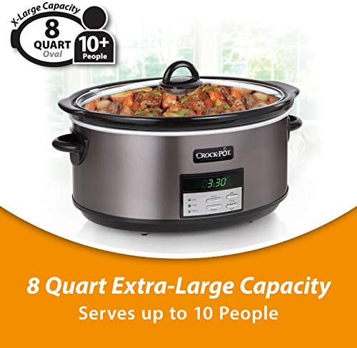 8 Quart Programmable Slow Cooker with Auto Warm - Curated Catalog K9