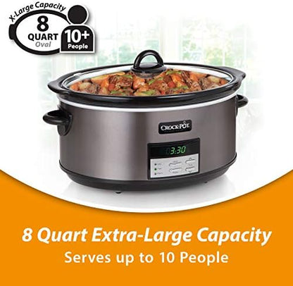 8 Quart Programmable Slow Cooker with Auto Warm - Curated Catalog K9