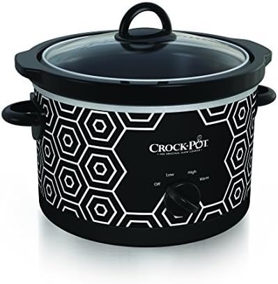 4.5 Quart Portable Slow Cooker – Black & White - Curated Catalog G7