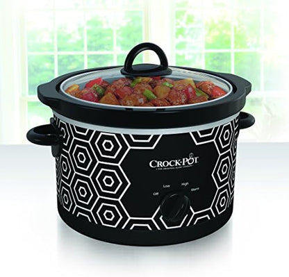 4.5 Quart Portable Slow Cooker – Black & White - Curated Catalog G7