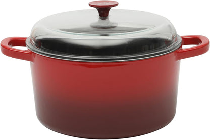 3 Quart Enameled Cast Iron Dutch Oven – Aqua - Curated Catalog Q0