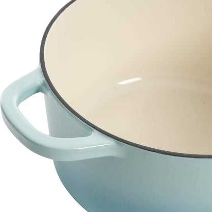 3 Quart Enameled Cast Iron Dutch Oven – Aqua - Curated Catalog D2