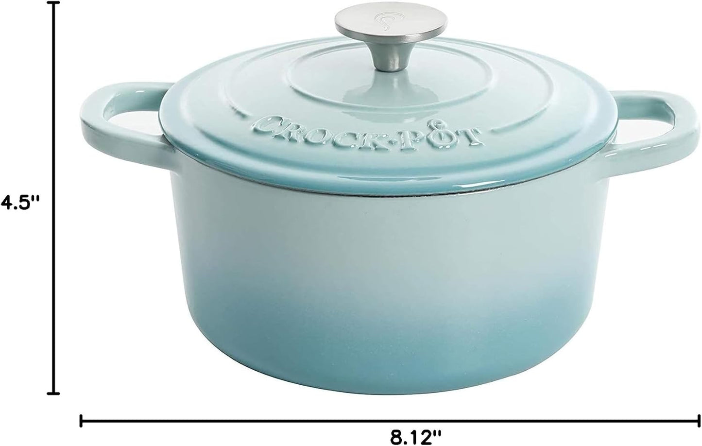 3 Quart Enameled Cast Iron Dutch Oven – Aqua - Curated Catalog Q0