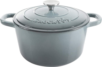 3 Quart Enameled Cast Iron Dutch Oven – Aqua - Curated Catalog D2
